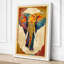Ornamental Elephant Facing Eclectic - Wrapped Canvas-1572127387-1572127381