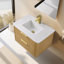 Ensemble de meuble-lavabo mural simple 30 po Westbury avec plateau en pierre d'ingénierie Westbury-21185407-21185406
