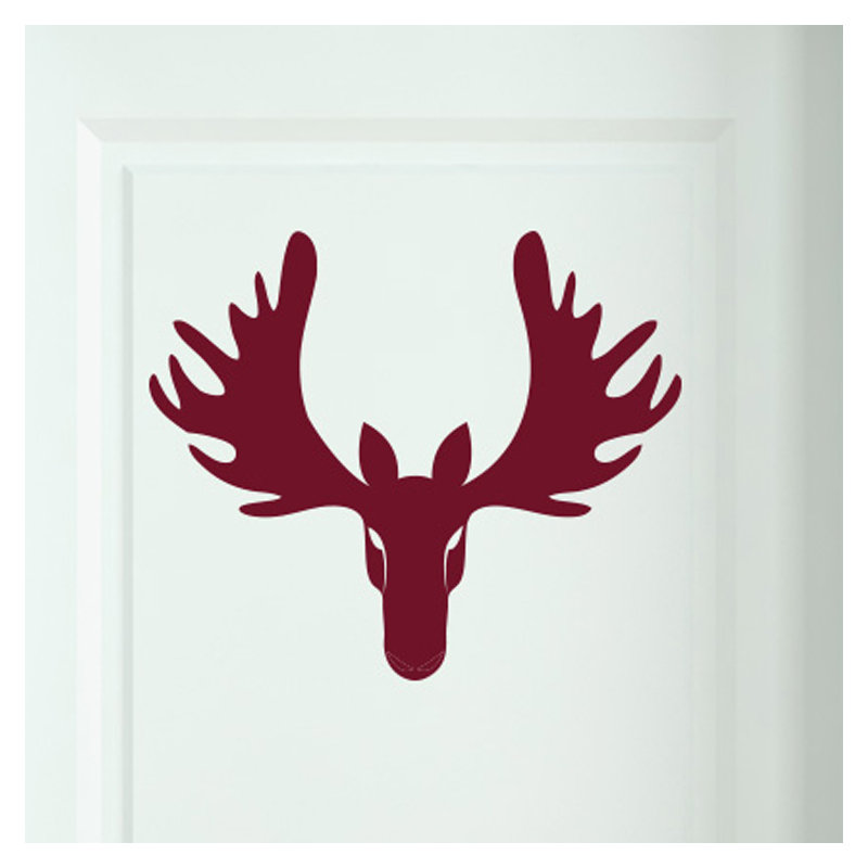 Animals Wall Decal, Burgundy