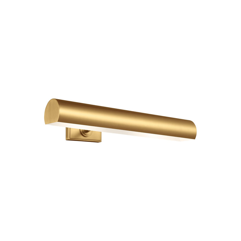 Mendee 1 - Light Hardwired Dimmable Wall Mounted Picture Light, Burnished Brass, 2.5" H x 18" W x 10.3" D