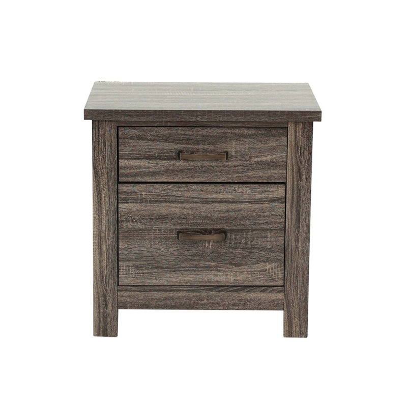 Table de chevet 2 tiroirs en bois