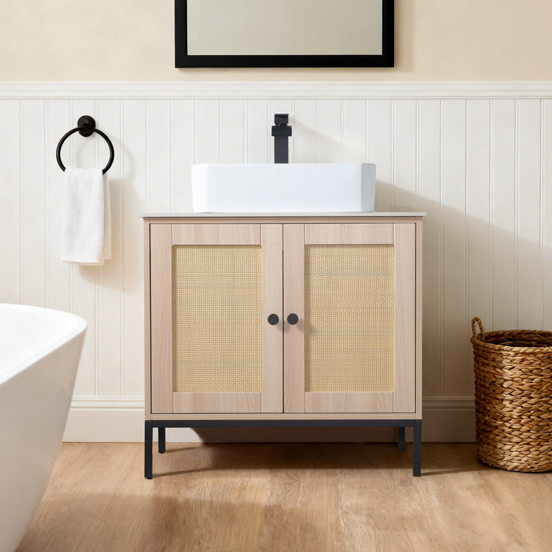 Meuble-lavabo simple 30 po avec 2 portes Modern