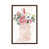 Toile avec cadre en bois brun classique