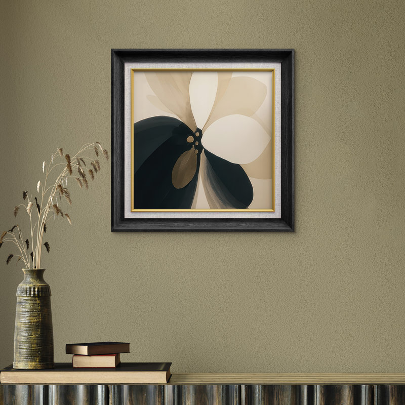 Art mural encadré de qualité supérieure - impression de fleurs abstraites pour décor de chambre à coucher - 26 po x 36 po