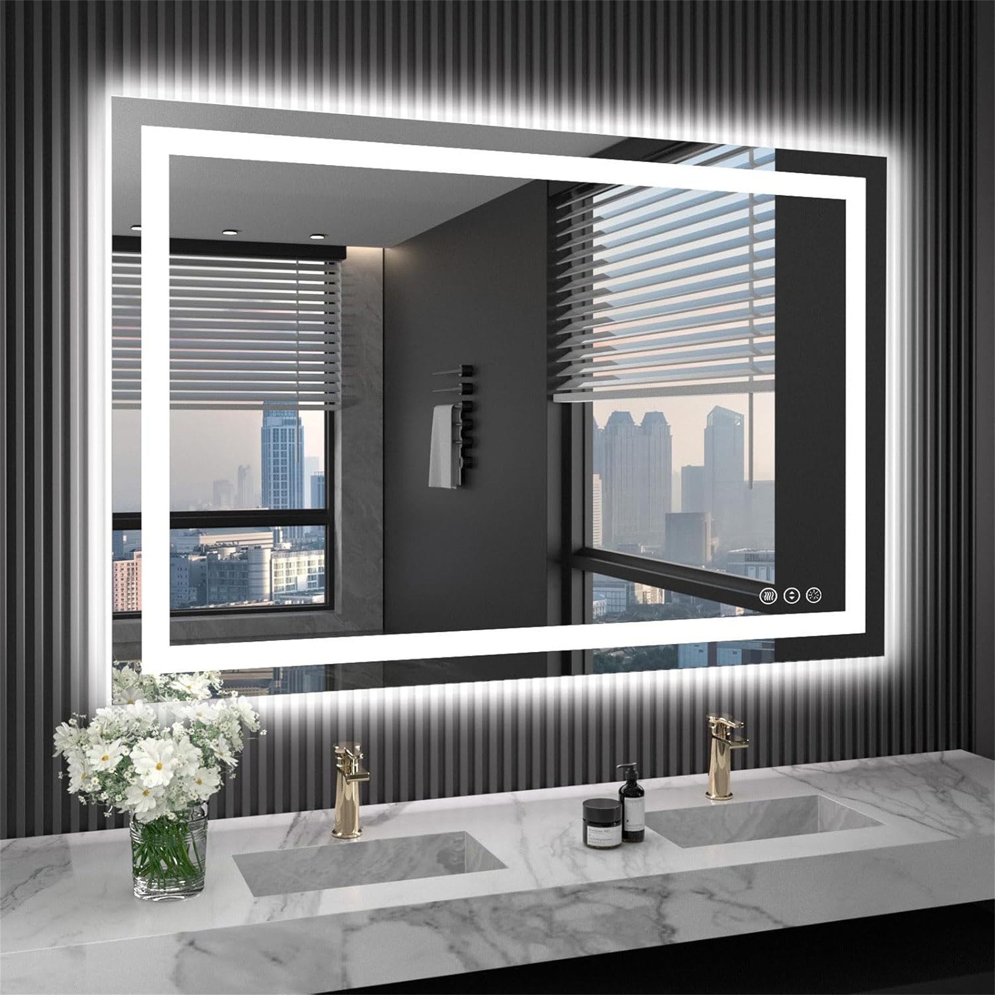 Brayden Studio® 72X36 Inch IP54 Waterproof Bathroom Vanity Mirror ...