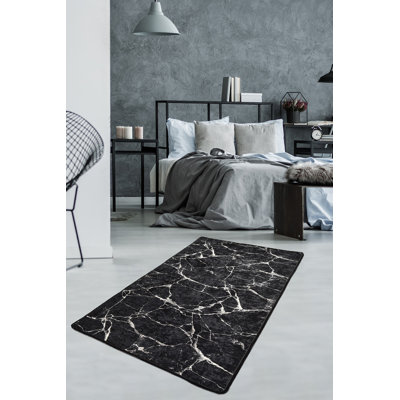 Premium Area Rug (5.2 x 7.5 ft), 100% Polyester, 0.2 in Pile Height | Antibacterial, Non-Slip Underside, Machine Washable | Elegant Design for Living Room & Bedroom Decor, Soft and Durable