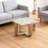 Modern Glass Solid Wood Square Coffee Table-1638334168