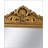 Ornate Arched Wall Mirror With Gold Crest, High-Quality Glass For Clear Reflection And Elegant Home Decor