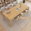 Bureau rectangulaire brun en bois massif-412671863