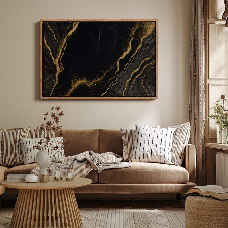 Art mural encadré abstrait rétro antique classique pour chambre à coucher, H 24 po x l 16 po, Naturel