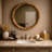 Gruver Solid Wood Circle Wall Mirror