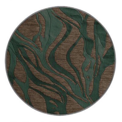 Machine Washable Abstract Brown Area Rug