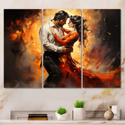 «Red Salsa Fiesta Passion - Dance», art mural