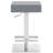 Glyndon Modern Adjustable Swivel Backless Metal Bar Stool with Gray Faux Leather Seat-882490337