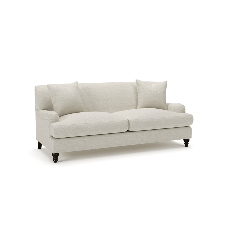 Walters 78'' Tight Back Sofa, Macarena Light Gray Canvas