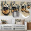 Portrait de panda dans un paysage de bambou I - décoration murale en métal Panda, reproduction d'art moderne en métal-1961776298