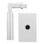Bravura 845-8 Sumpter Passage Lever on Rectangular Contemporary Rose in Satin Nickel