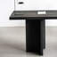 Table de salle à manger en bois de frêne noir carbonisé-112773596
