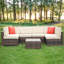 Tardun 6 Seater Rattan Corner Sofa Set