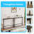 78.74in Black 2-Piece Set Triamine + Iron With Power Strip Foyer Table-1545403099