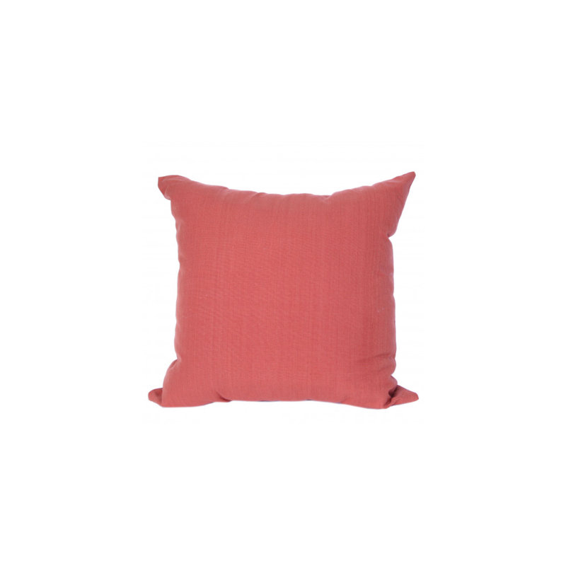 Housse de coussin Ajibola, Rouge, 26 po x 26 po, Polyester/ bourre en polyester