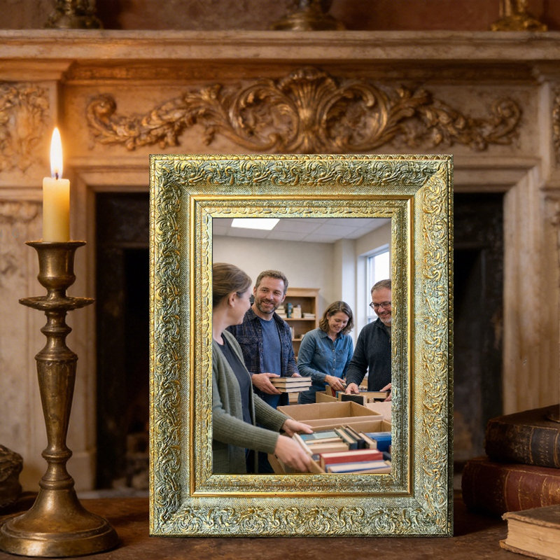Cadre de table 8 pièces x 10 po or antique 3 pièces pour présentation de portrait, Or antique, 3, L 8 po x H 10 po