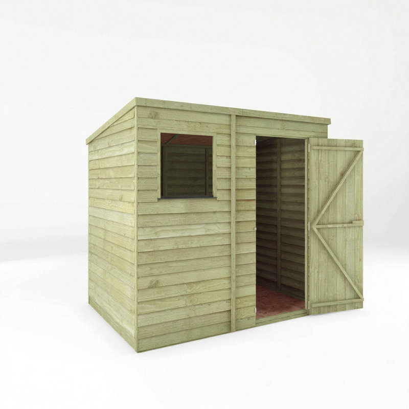 Mercia 7 x 5ft Overlap Pent Shed, Yes