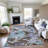 Premium Machine Washable Elize AMF1481 Floral Rug-309319833