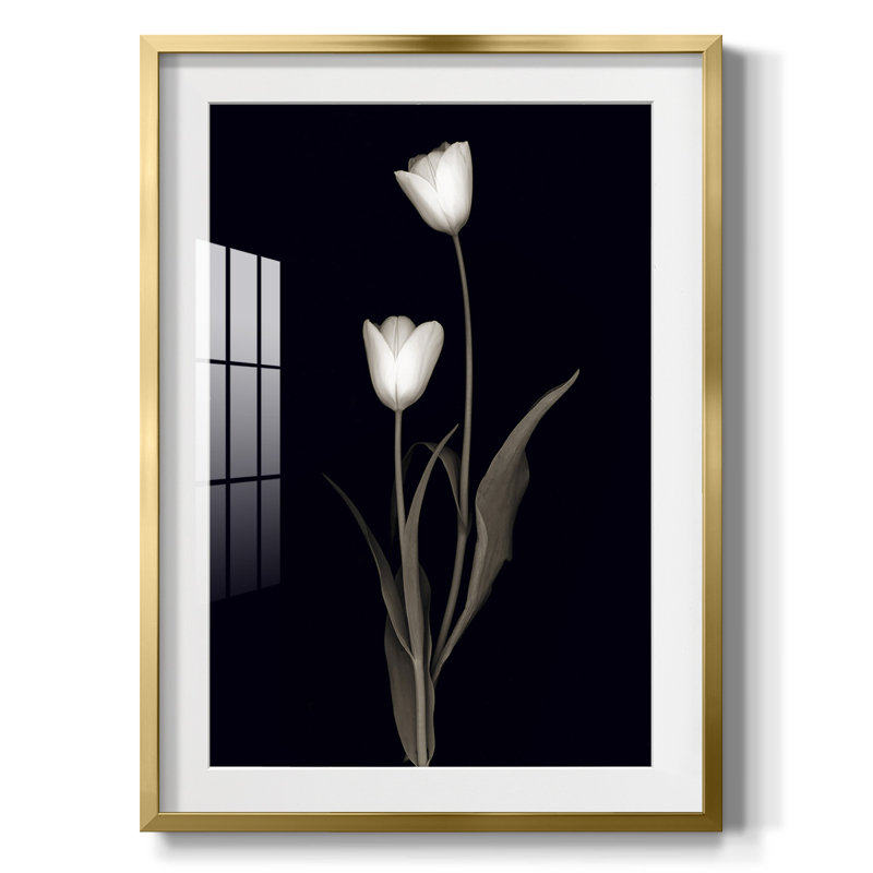 Impasto II, reproduction encadrée, Blanc, Papier avec cadre doré