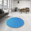 Tapis de zone bleue à motifs Steinsel-421532010