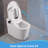 Smart Toilet With Auto Open/Close Function, Multiple Wash Modes, Foot Sensor And Led Display - White Modern Ceramic Bathroom Toilet, 26.8 In Depth, 15.8 Width, 17.65 Height, 87.07 Lb Weight Cover,