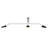 Rancourt 3-LIght Black Finished Long Arms  Dimmable Classic  Semi-Flush Mount Light Fixture