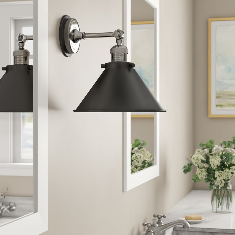 Chesterhill Armed Sconce, Matte Black, Antique Copper/Matte Black