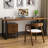 Black Rectangular Solid Wood+Iron desk-109707330-109707334