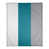 Blanc / bleu sarcelle / gris