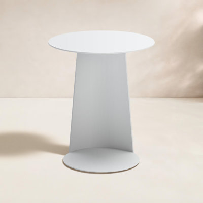 Kepper Round Metal Outdoor Side Table , 15.9'' in. W 15.9'' in. D
