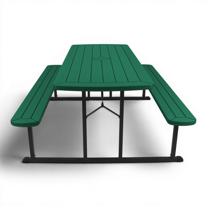 Table de pique-nique pliante robuste, Vert