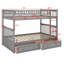 Bunk Bed With Drawers, Convertible Beds-718621070