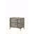 2 Drawer Nightsand In Gray Bookmatched Veneers