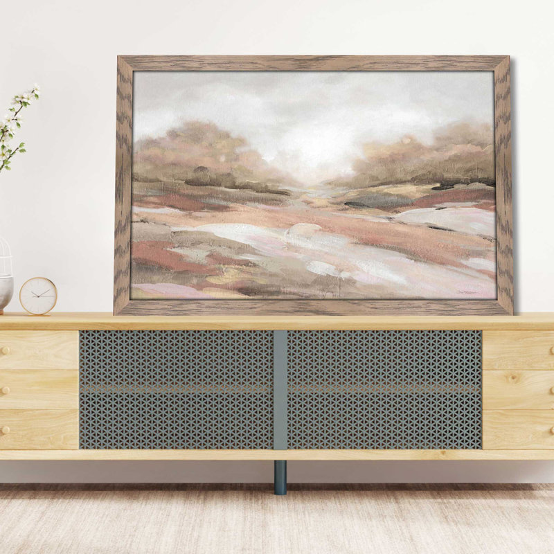 Painted Hills - Peinture, L 39,5 po x H 27,5 po, Encadrement brun