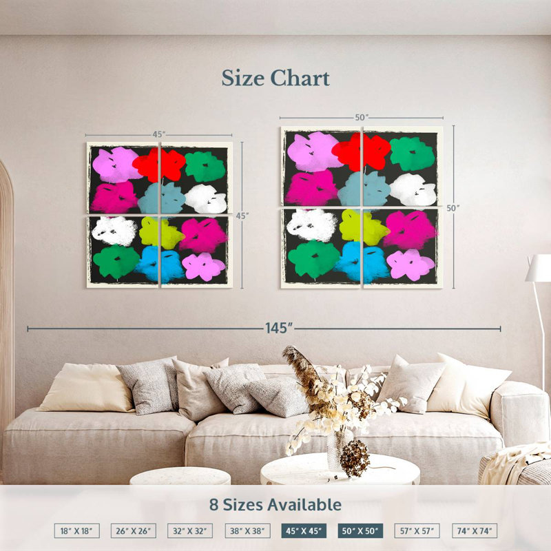 Fleurs Avery Warhole, H 50 po x l 50 po