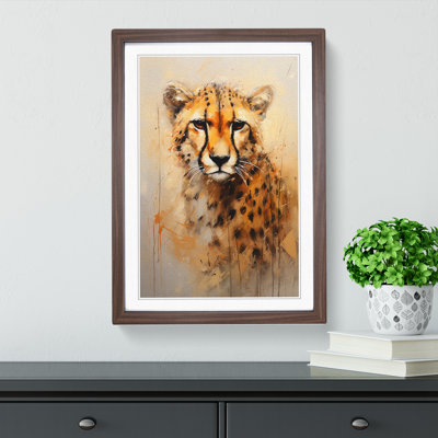 Cheetah Contemporary - Single Picture Frame Print on Wood