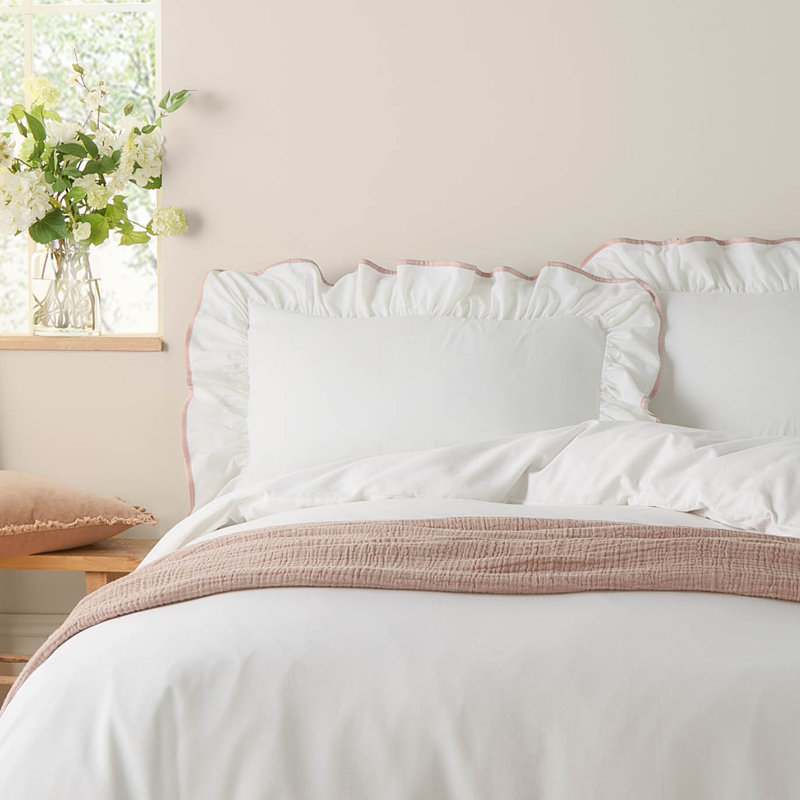 Blousey 100% Cotton Standard Pillow Case, Pink