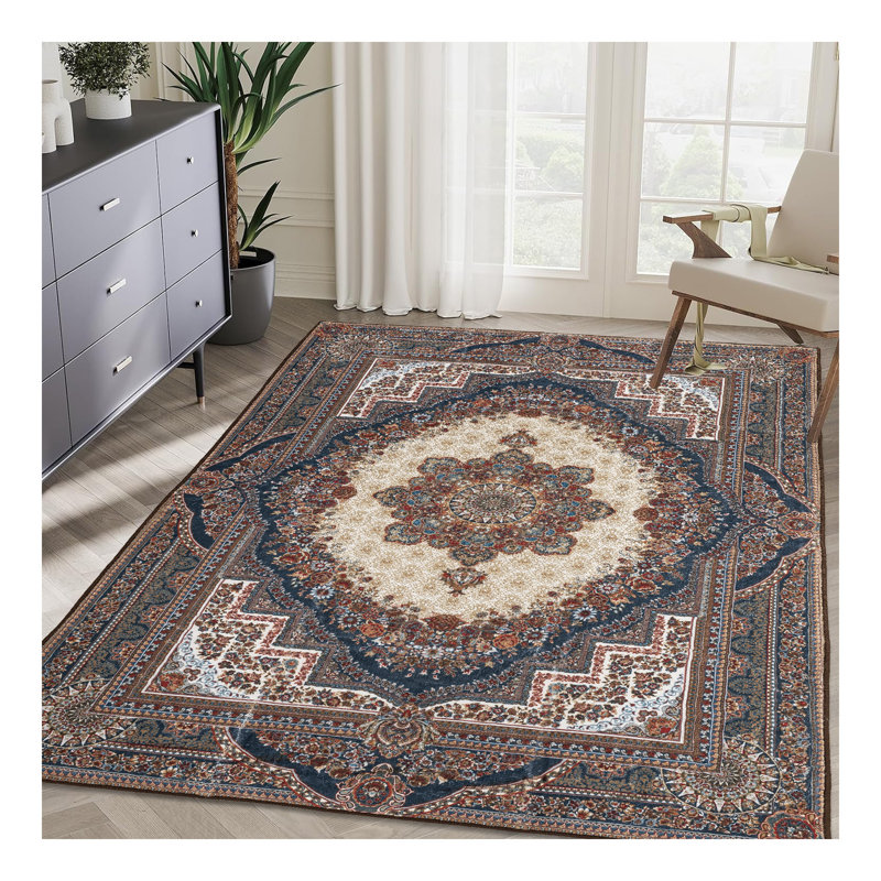 Tapis lavable antidérapant 5 x 7 po Vintage Bohemia