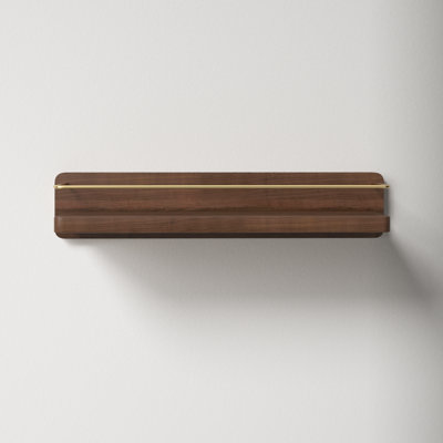 Dandre Modern Brass Wooden Shelf