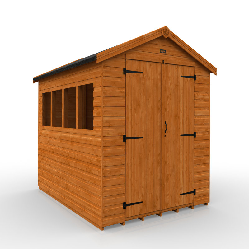 Solid Wood Shiplap Apex Workshop, 6 ft W x 8 ft D