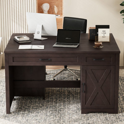 Bureau d'ordinateur avec tiroirs Farmhouse