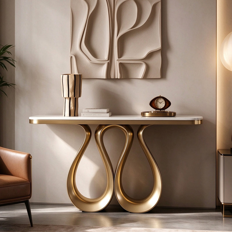 Console Italian Luxury, H 33,5 po x l 39,4 po x P 13,8 po