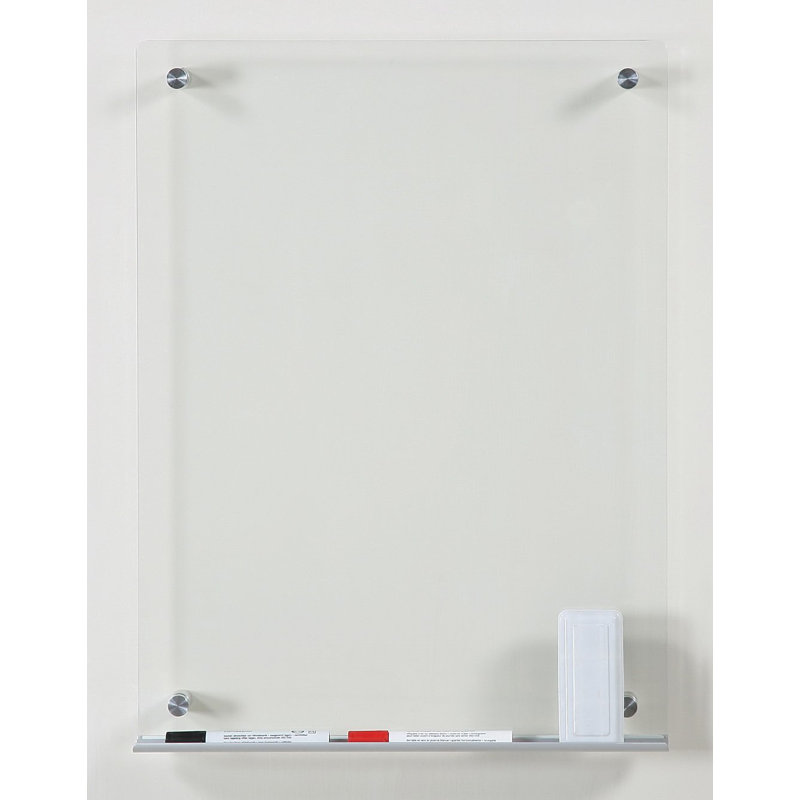 Audio-Visual Direct Non-Magnetic Clear Glass Dry-Erase Board, 18" x 24"