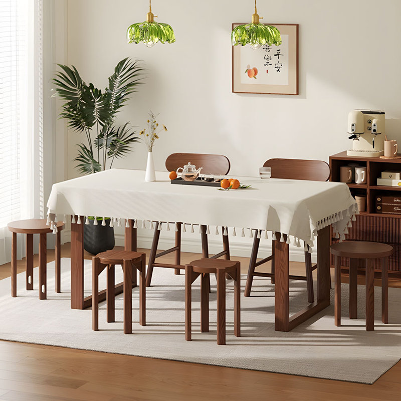 Wooden Stackable Stacking Stool Side Table (set Of 4), Brown